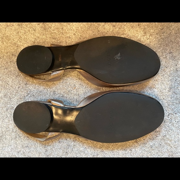 Talbots Gold Metallic Flat Shoes with Elasticized Back - Picture 4 of 4